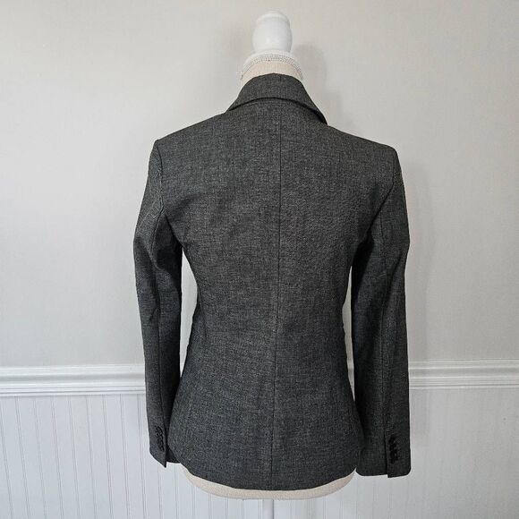 Express Charcoal Fitted Suit Jacket Size 4 - Picture 2 of 7